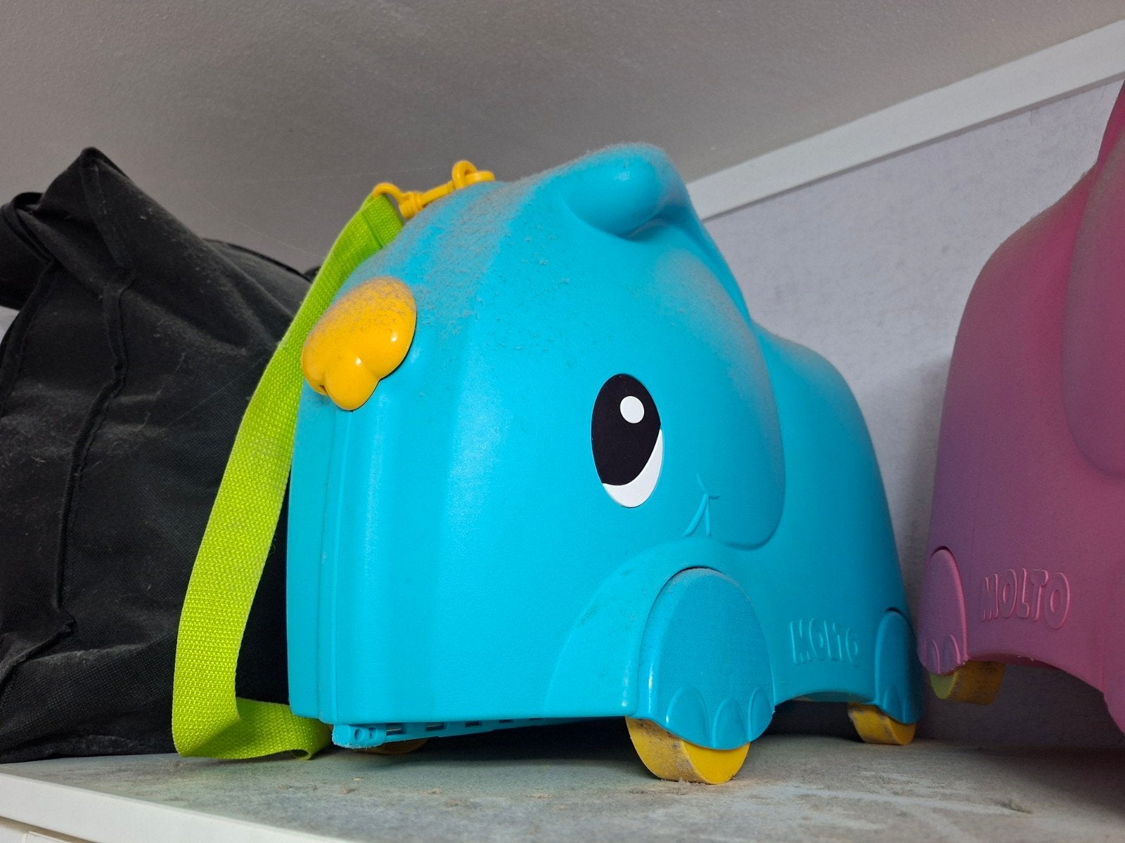 Molto Olifant Koffer Blauw - Kinderkoffer op Wielen, Ophalen, Gebruikt, Hard kunststof, Wieltjes
