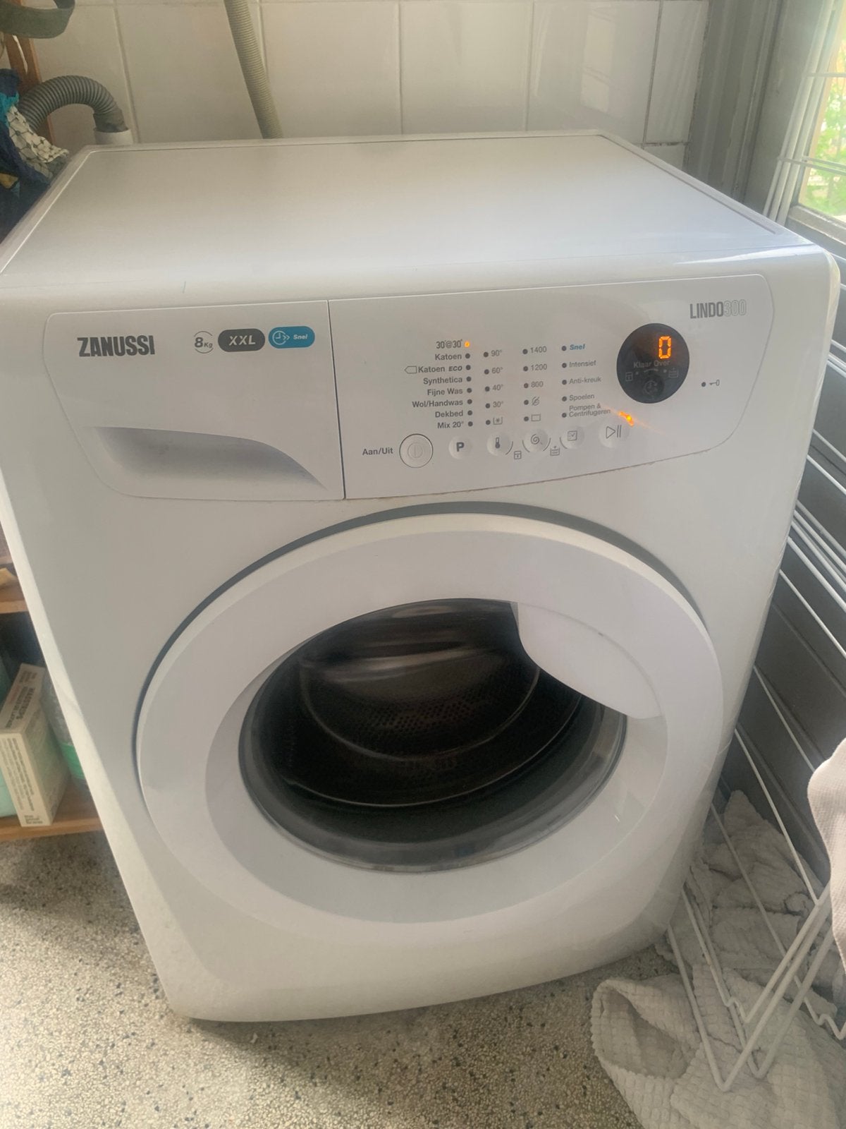Zanussi 8 kilo xxl wasmachine goede staat, Ophalen, Zo goed als nieuw, 85 tot 90 cm, 1200 tot 1600 toeren