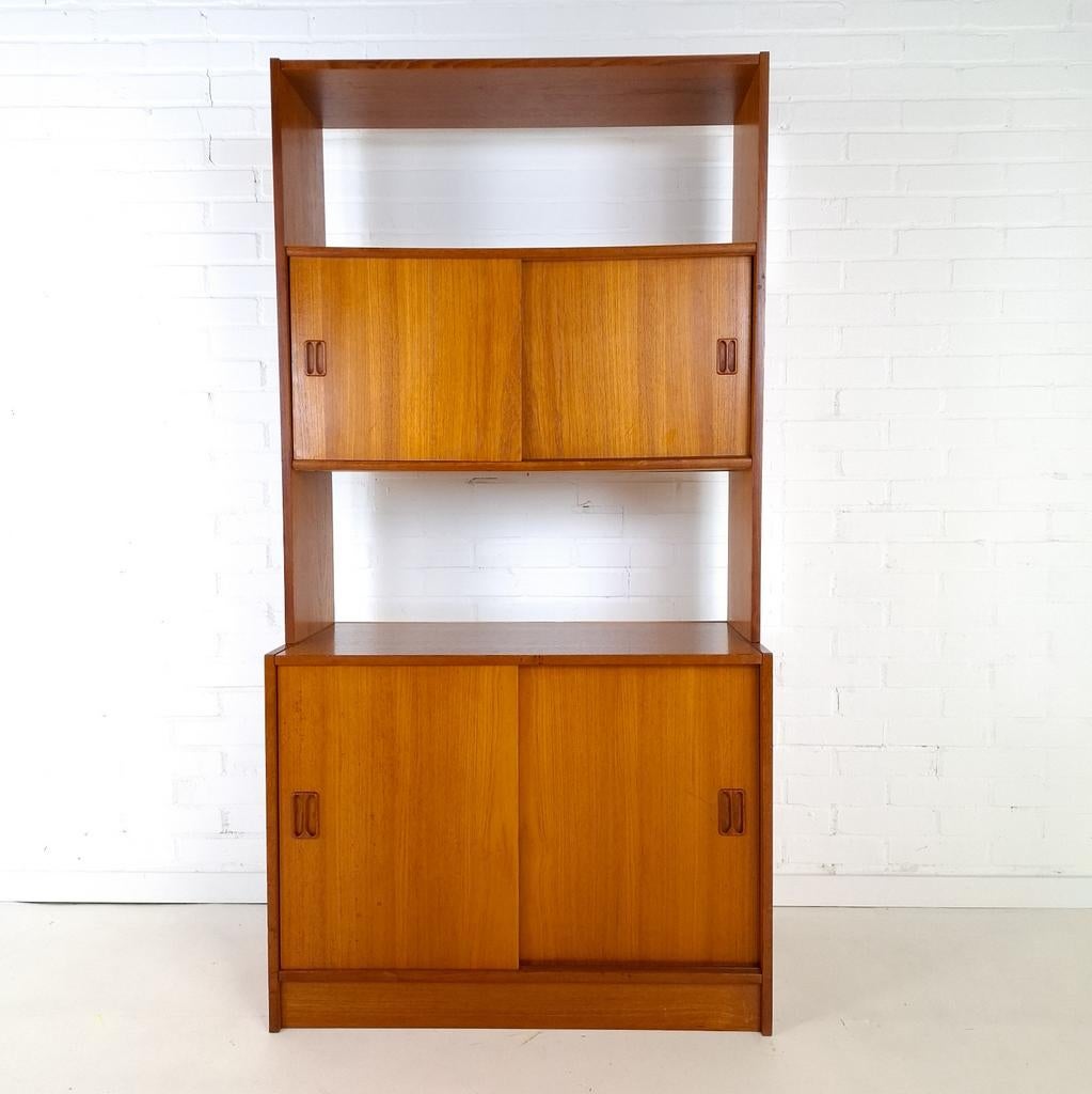 Vintage teak wandkast Deens design jaren 70, Ophalen, Gebruikt, X, Minder dan 100 cm