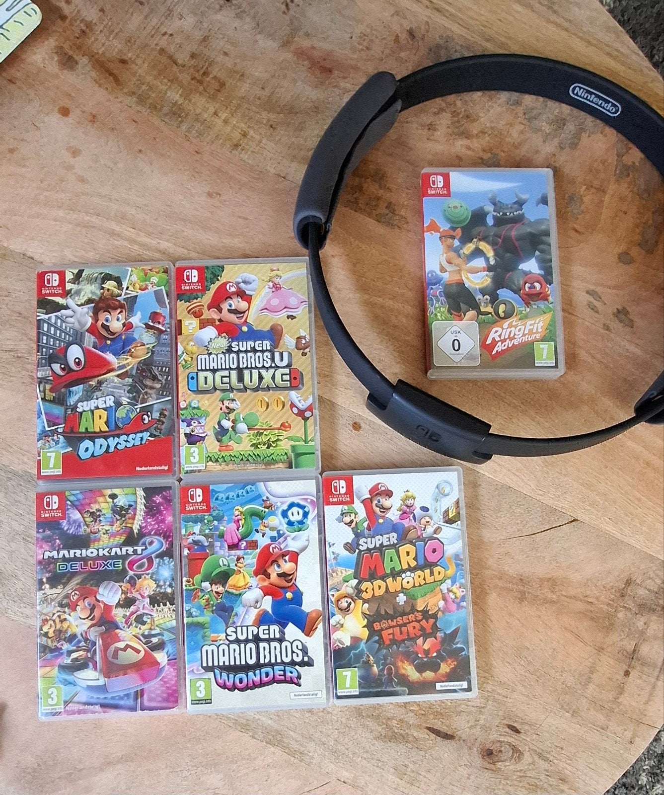 Nintendo Switch Mario Games + Ring Fit Adventure, 3 spelers of meer, Ophalen, Zo goed als nieuw, Vanaf 3 jaar