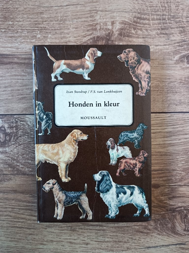 Vintage boek Honden in kleur - Moussault, Hobby en Vrije tijd, Ophalen of Verzenden, Album of Boek