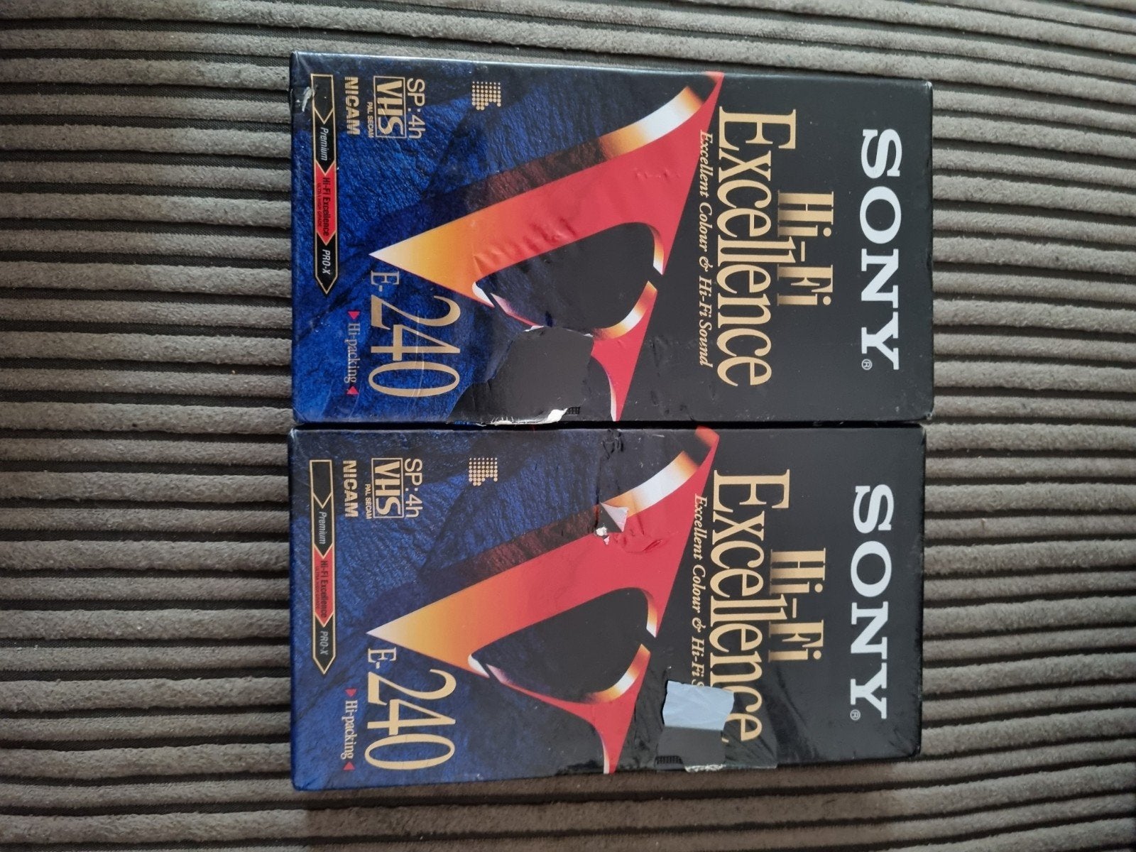 2x Sony Hi-Fi Excellence E-240VHF VHS-cassettes, Ophalen of Verzenden, Nieuw in verpakking, VHS