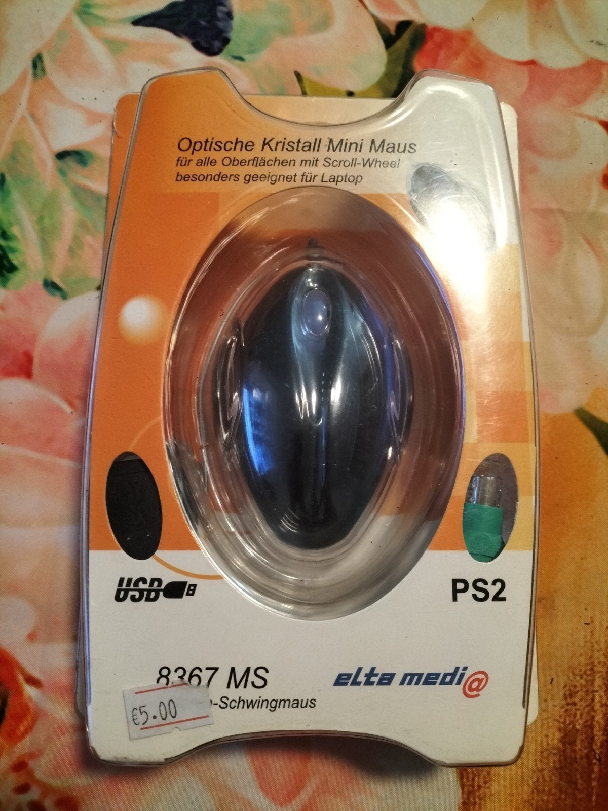 Reatro Elta Medi Optische Kristall Mini Muis USB/PS2, Computers en Software, Muizen, Ophalen, Muis, Nieuw, Elta Medi