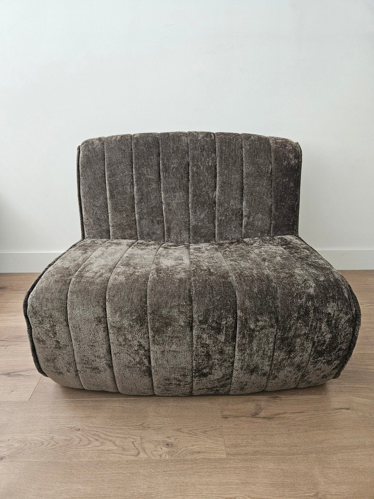 Moderne fauteuil stof - comfortabel en stijlvol, Ophalen, Bruin, Zo goed als nieuw, Eén