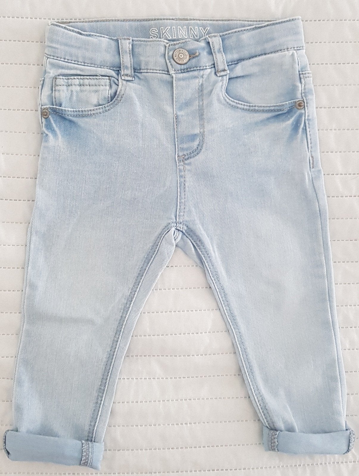 Zara skinny jeans maat 80 blauw spijkerbroek baby kleding, Broekje, Verzenden, Zo goed als nieuw, Zara