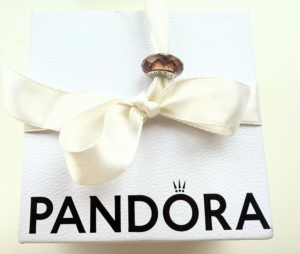 Zeldzame Pandora Blush Pink Gefacetteerde Murano Glas Bedel, Sieraden, Tassen en Uiterlijk, Bedels, Zo goed als nieuw, Pandora
