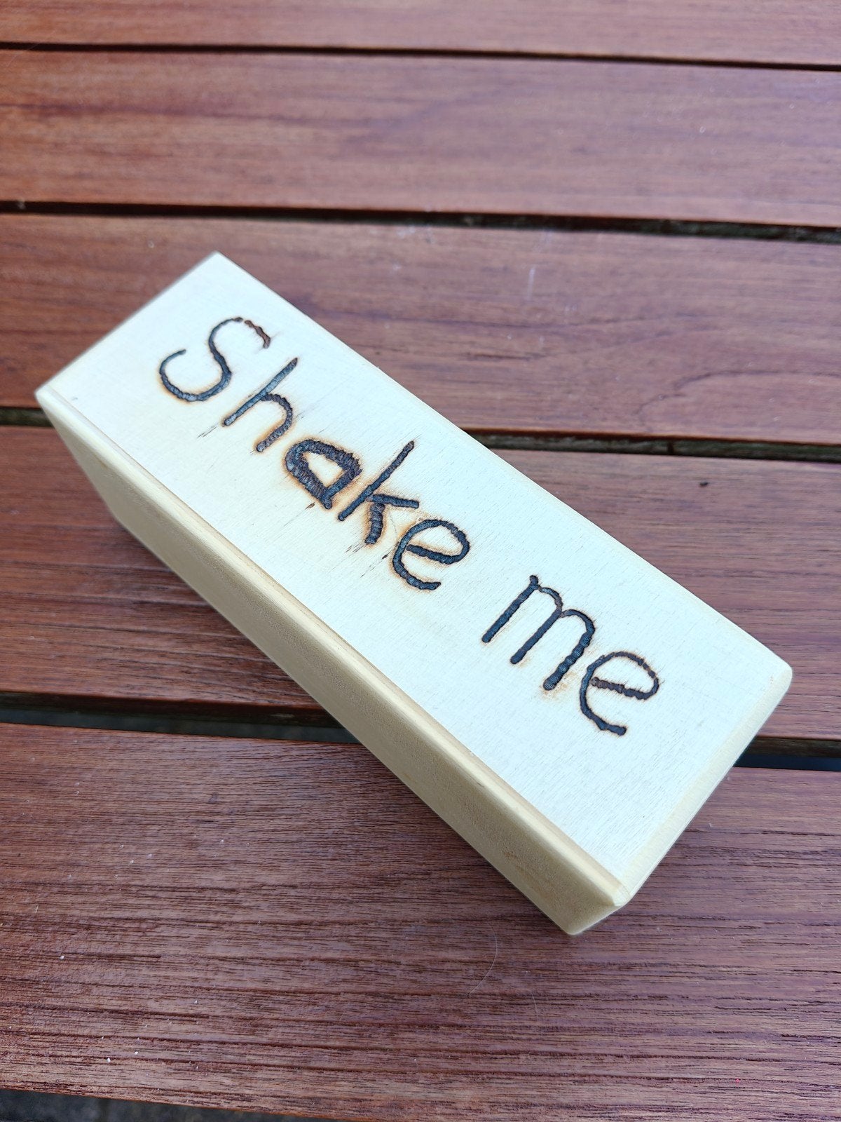 Houten Shaker Muziekinstrument - 6x6x16 cm, Muziek en Instrumenten, Percussie, Ophalen of Verzenden