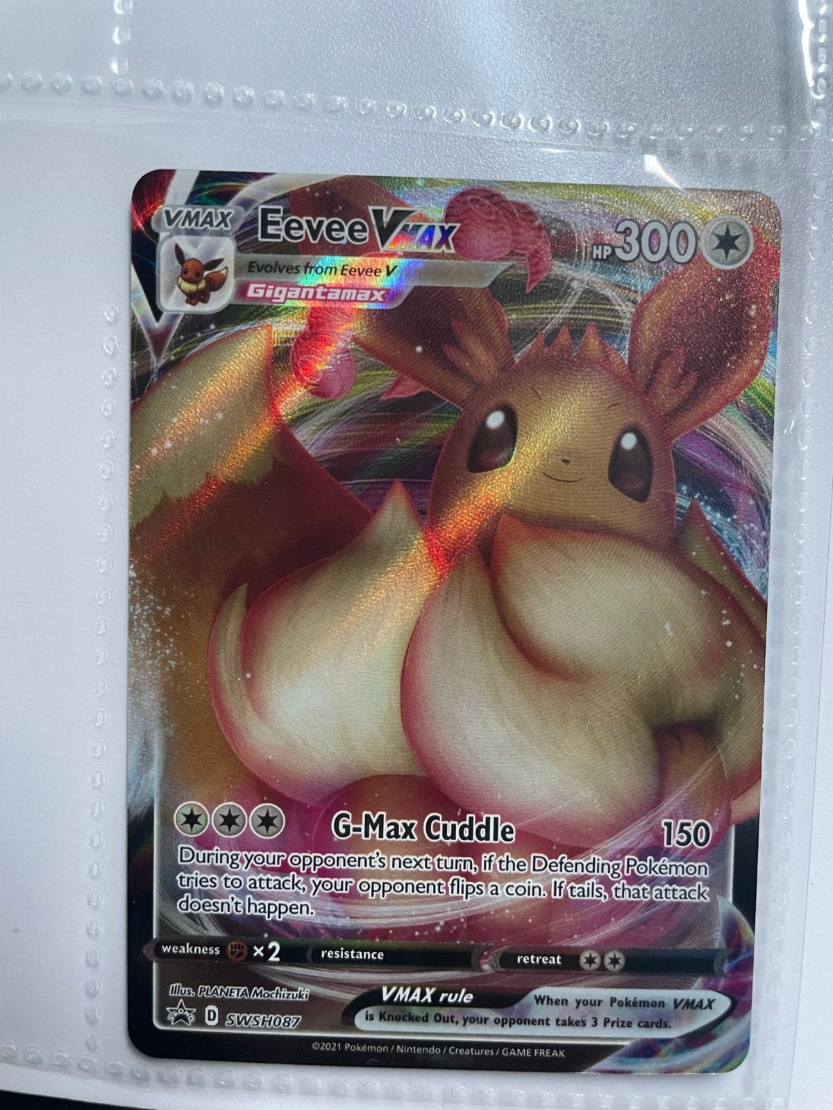 Eevee VMAX Promo Kaart SWSH087 - Pokémon TCG, Ophalen, Zo goed als nieuw, Losse kaart, Foil