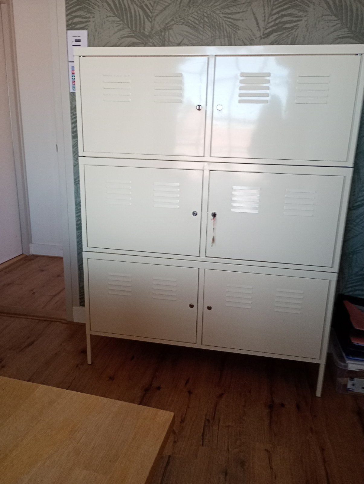 Unieke Ikea ps kast drie tweedeurs gestapeld, Ophalen, Gebruikt