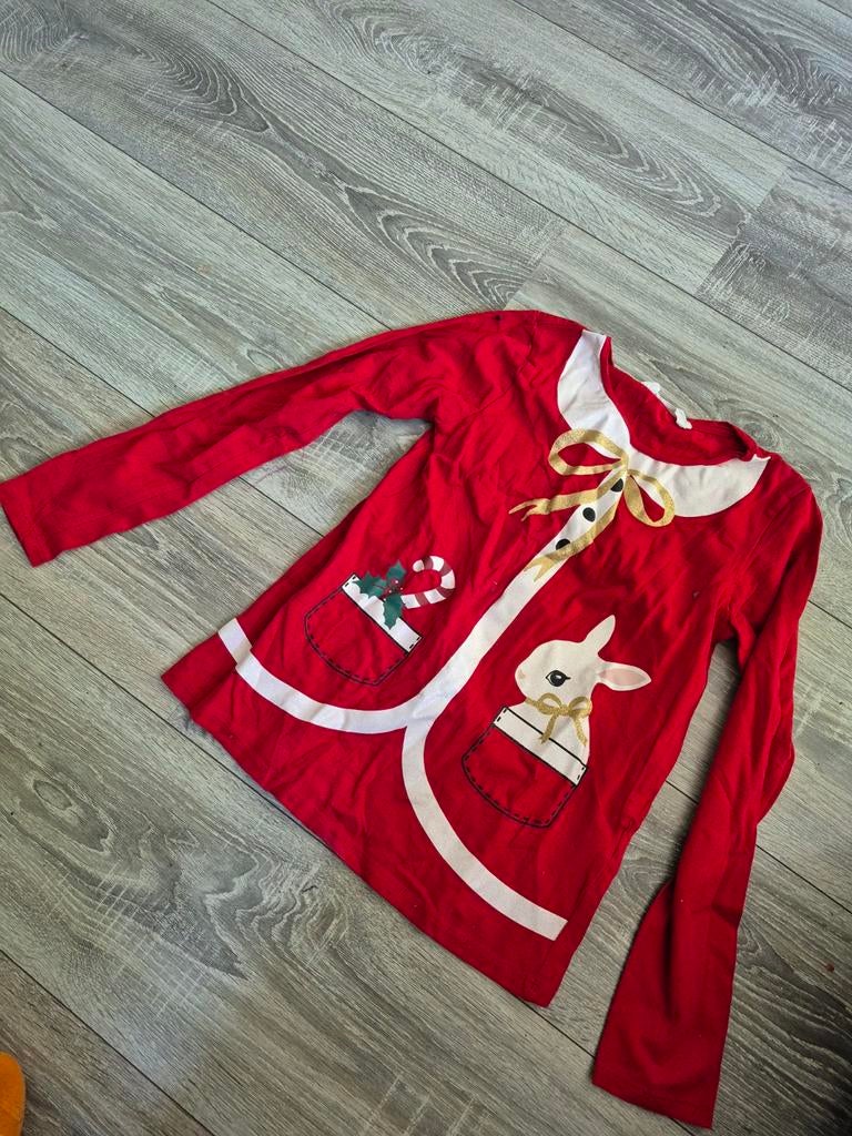 H&M Kersttrui Rood Konijn Maat 134/140, Kinderen en Baby's, Gebruikt, Meisje, Trui of Vest, H&M