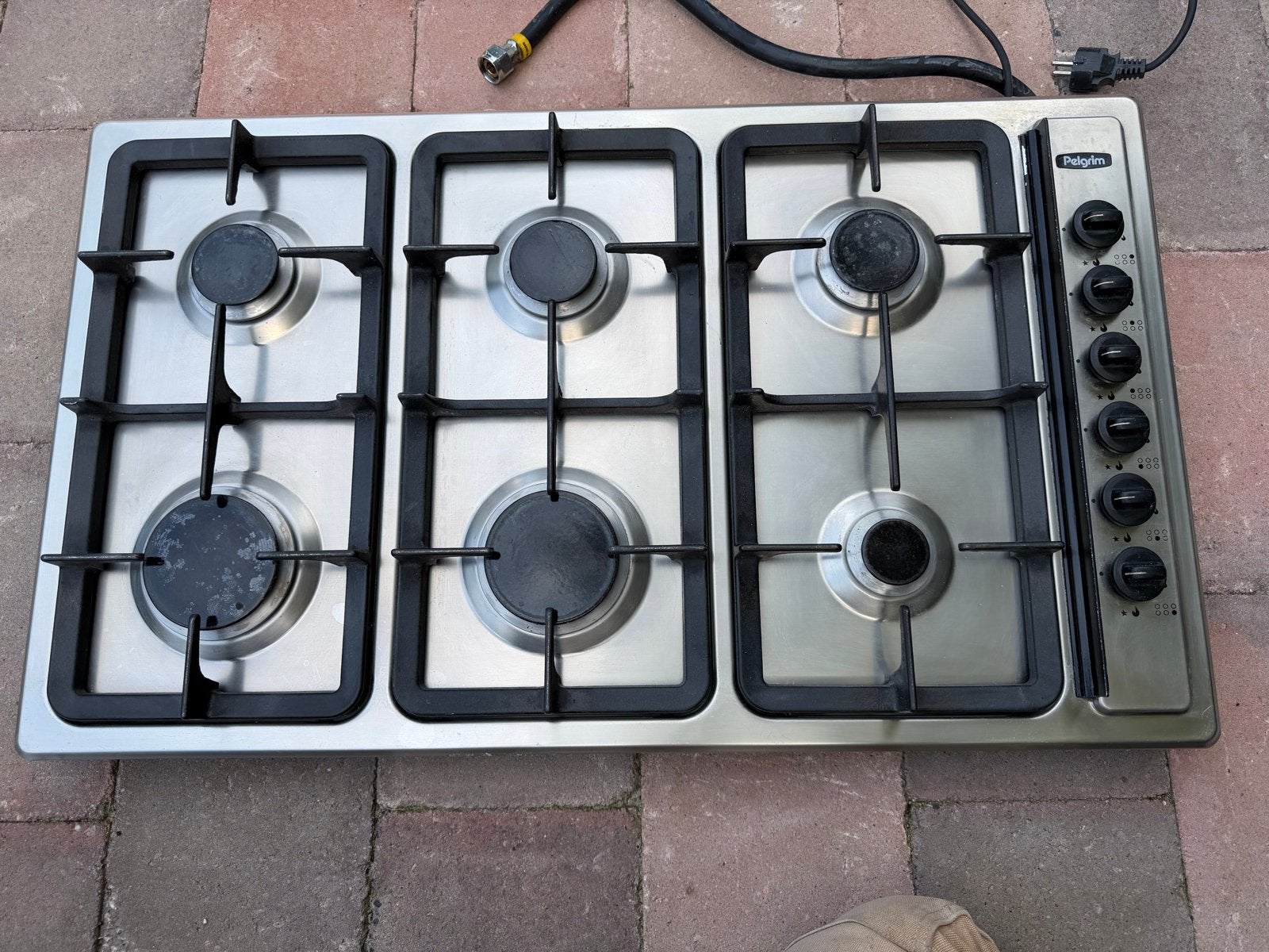 Pelgrim 6-pits gasfornuis, Ophalen, Gebruikt, Inbouw, Gas