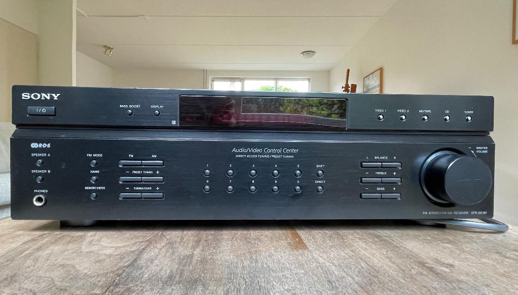 Sony STR-DE197 2x100 Watt versterker + radio-receiver, Ophalen, Gebruikt, 60 tot 120 watt, Sony