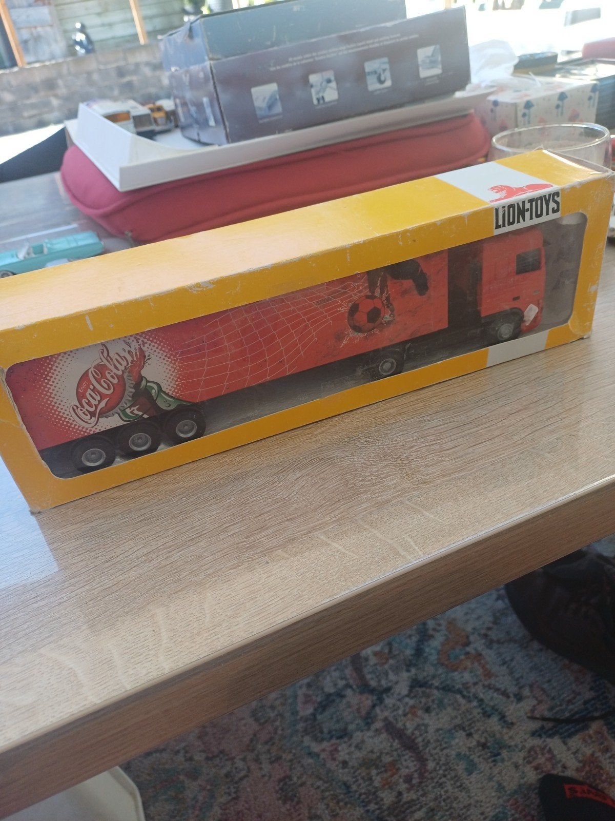 Lion Toys Coca Cola Truck - DAF 95XF met trailer, Hobby en Vrije tijd, Overige merken, Gebruikt, 1:32 tot 1:50, Ophalen of Verzenden