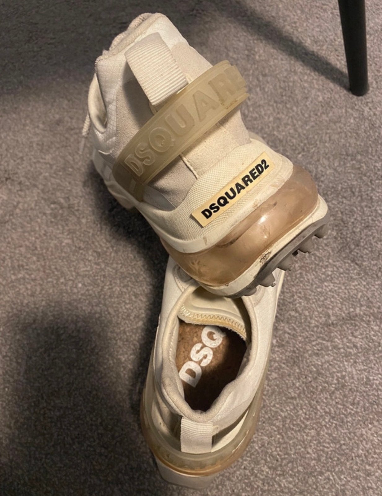 Dsquared2 Bubble White sneakers unisex maat 41, Ophalen of Verzenden, Gedragen, Beige, Sneakers of Gympen