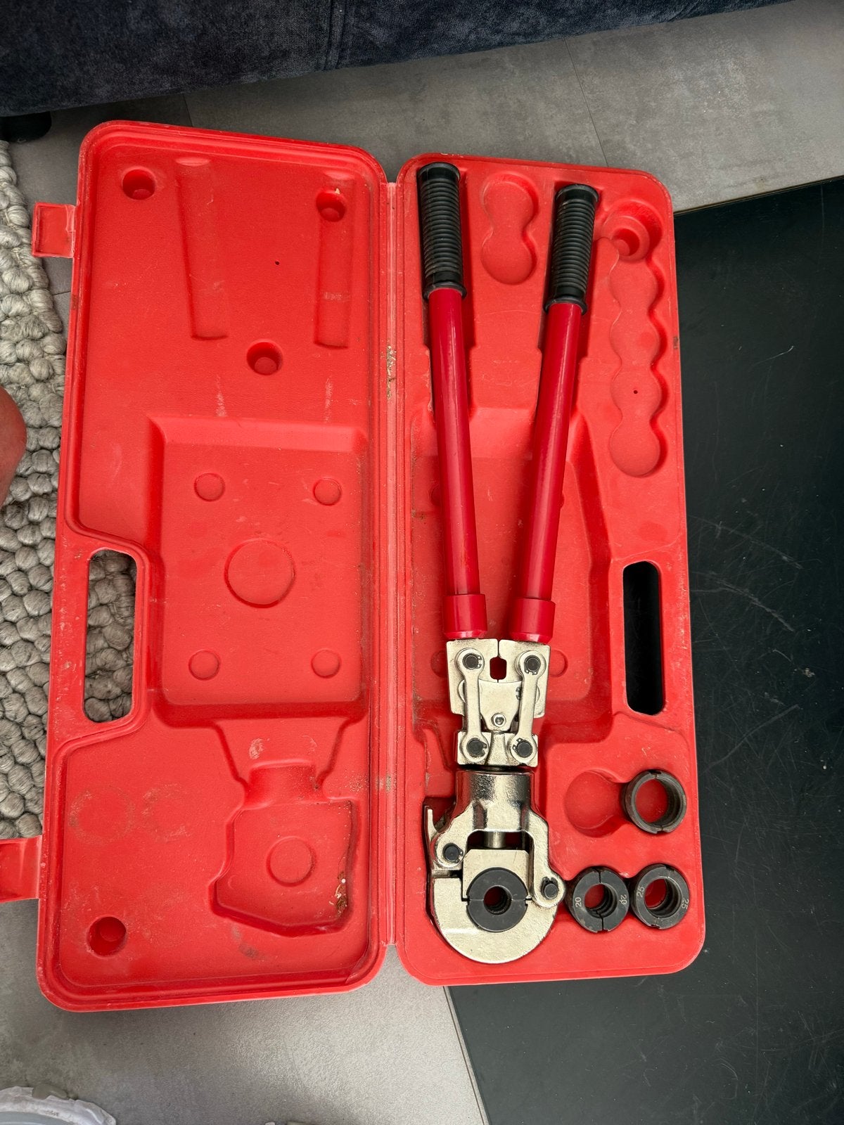 Pex Perstang met Bekken (16, 20, 25, 32mm), Doe-het-zelf en Verbouw, Gereedschap | Handgereedschap, Ophalen of Verzenden, Gebruikt