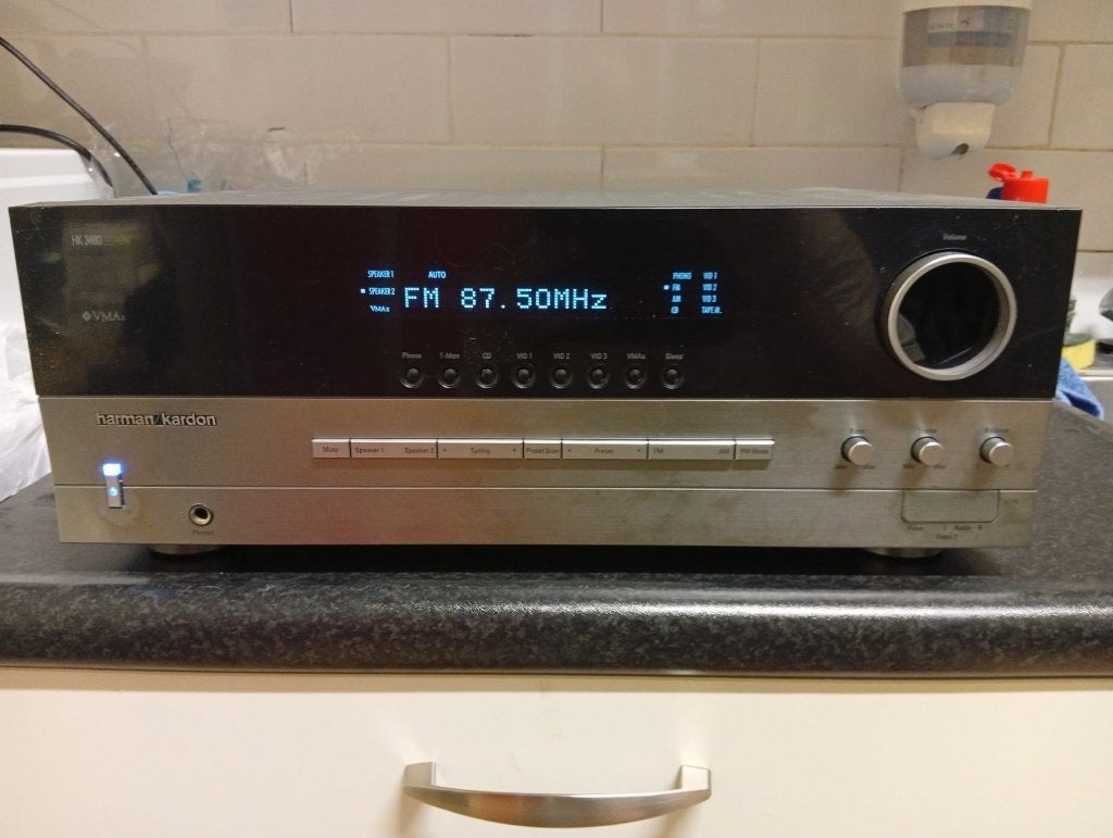 Harman Kardon versterker, Ophalen of Verzenden, Gebruikt, 120 watt of meer, Overige merken