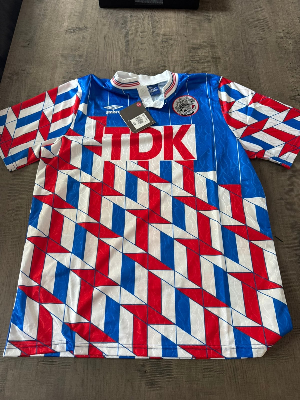 Gebaseerd Umbro Ajax uitshirt seizoen 1989-1990 maat 2XL, Ophalen of Verzenden, Zo goed als nieuw, Shirt