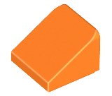 lego dakpannen/slope 1x1 oranje 7 stuks, Ophalen of Verzenden, Zo goed als nieuw, Losse stenen, Lego