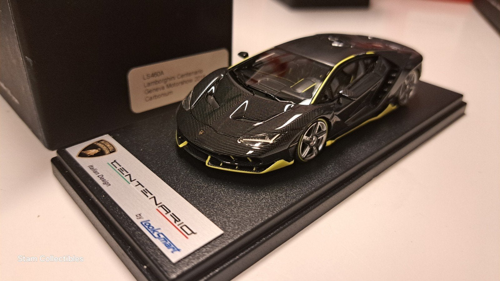 Looksmart LS460A Lamborghini Centenario Genève Carbonium, Hobby en Vrije tijd, Modelauto's | 1:43, Overige merken, Auto, Ophalen of Verzenden