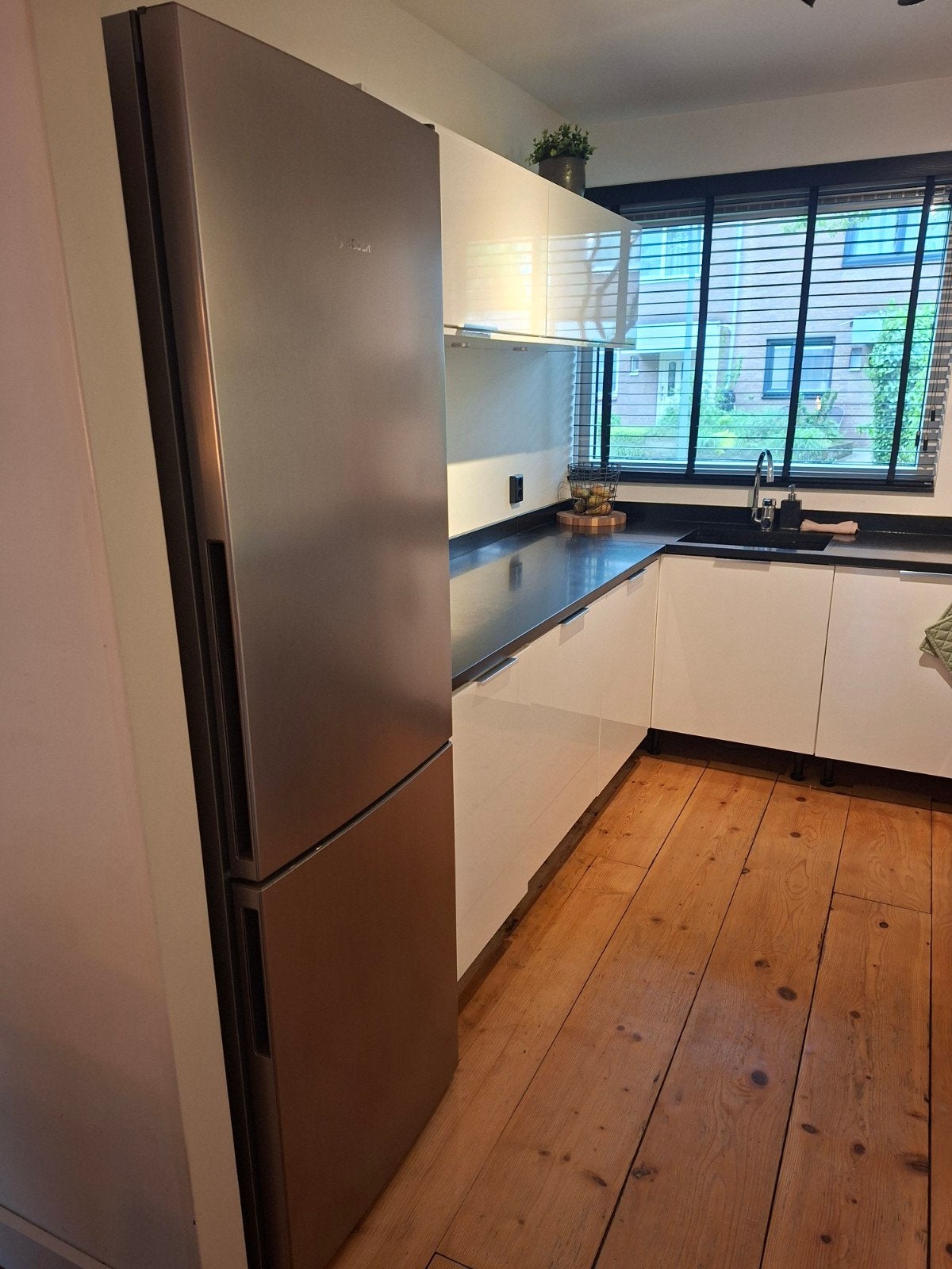 Witte hoogglans keuken excl. apparatuur, Ophalen, Gebruikt, Wit