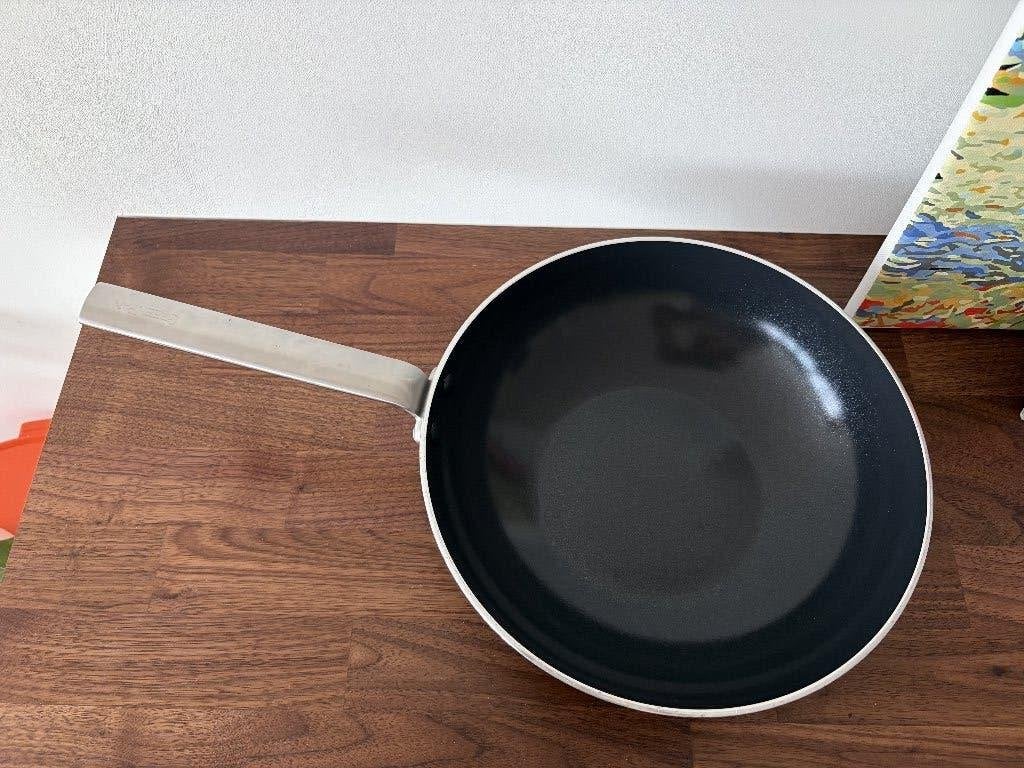 GreenPan Wokpan 28 cm met antiaanbaklaag, Ophalen, Gebruikt, Antiaanbaklaag, Aluminium