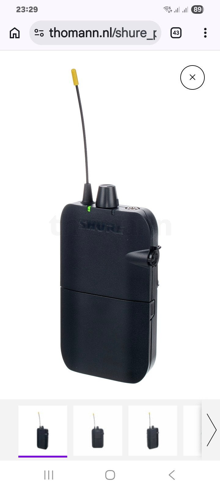 Shure PSM 300 P3R T11, Muziek en Instrumenten, Ophalen of Verzenden, Zo goed als nieuw, Overige typen, Draadloos