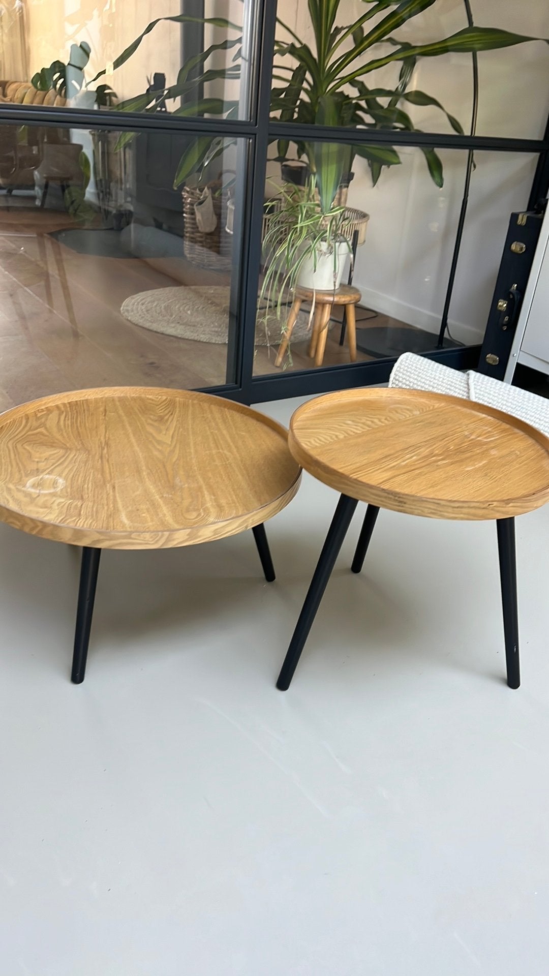 WOOOD Mesa bijzet tafeltjes 45 en 60 cm, Ophalen, Zo goed als nieuw, Minder dan 55 cm, 45 tot 60 cm