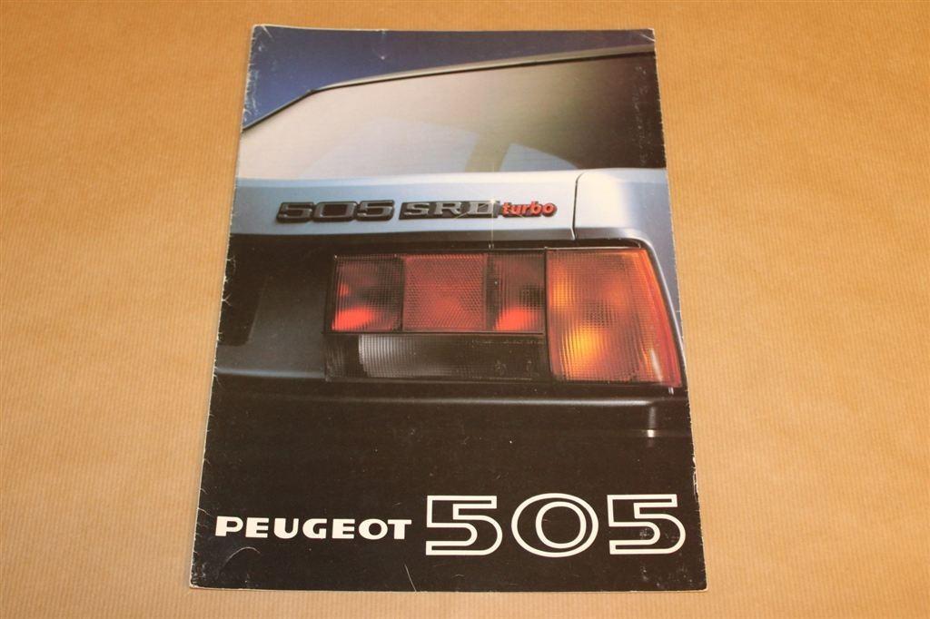 Zeldzame brochure - Peugeot 505 SRD Turbo - 1980, Ophalen of Verzenden, Zo goed als nieuw, Peugeot