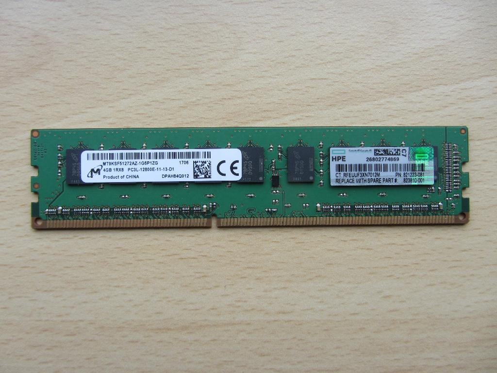 Micron 4GB PC3-12800 DDR3-1600MHz ECC Unbuffered CL11, Computers en Software, RAM geheugen, Server, DDR3, Ophalen of Verzenden