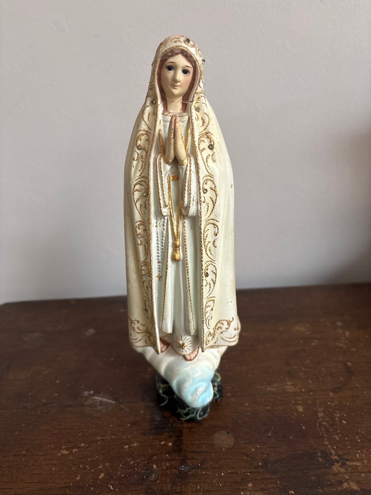 Vintage Mariabeeldje - Onze Lieve Vrouw van Fatima, Ophalen of Verzenden