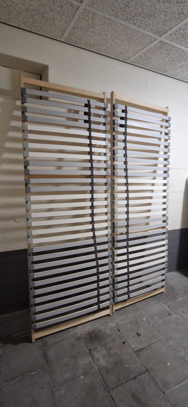2 eenpersoons lattenbodems 70x200 voor 140 bed, Huis en Inrichting, Ophalen, Gebruikt, Bedbodem, 200 cm