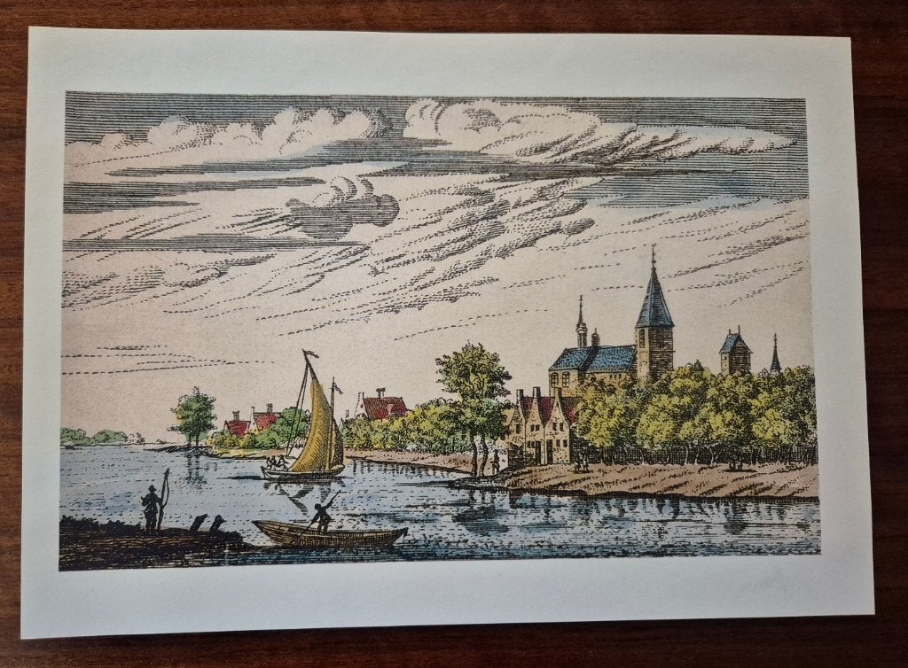 prent Rotterdam Ysselmonde (A.Rademaker), Ophalen, Zo goed als nieuw, Minder dan 50 cm, Print
