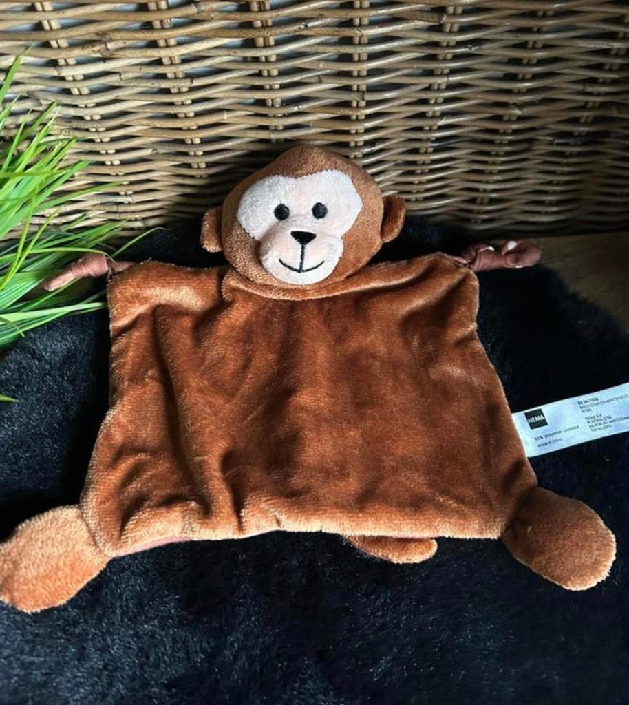 Hema aap aapje knuffeldoekje knuffeldoek knuffel, Kinderen en Baby's, Speelgoed | Knuffels en Pluche, Ophalen of Verzenden, Zo goed als nieuw
