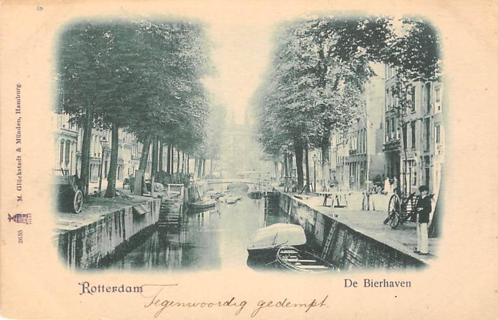 Rotterdam De Bierhaven 1900 Mooi!!, Ophalen of Verzenden, Voor 1920, Ongelopen, Zuid-Holland