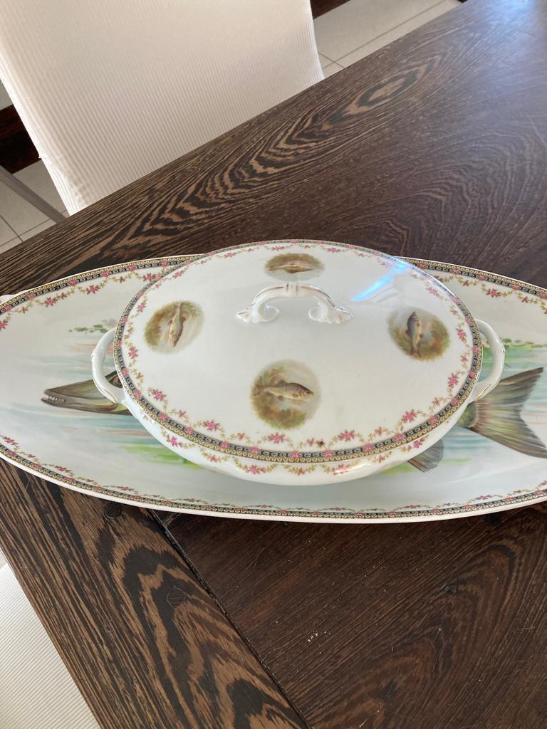 antieke visborden  set van HAAREN Enschede, Antiek en Kunst, Ophalen
