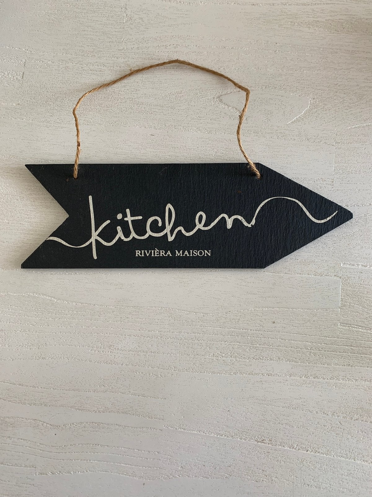 Riviera Maison stenen wandbord Kitchen / Great Food, Ophalen of Verzenden, Zo goed als nieuw