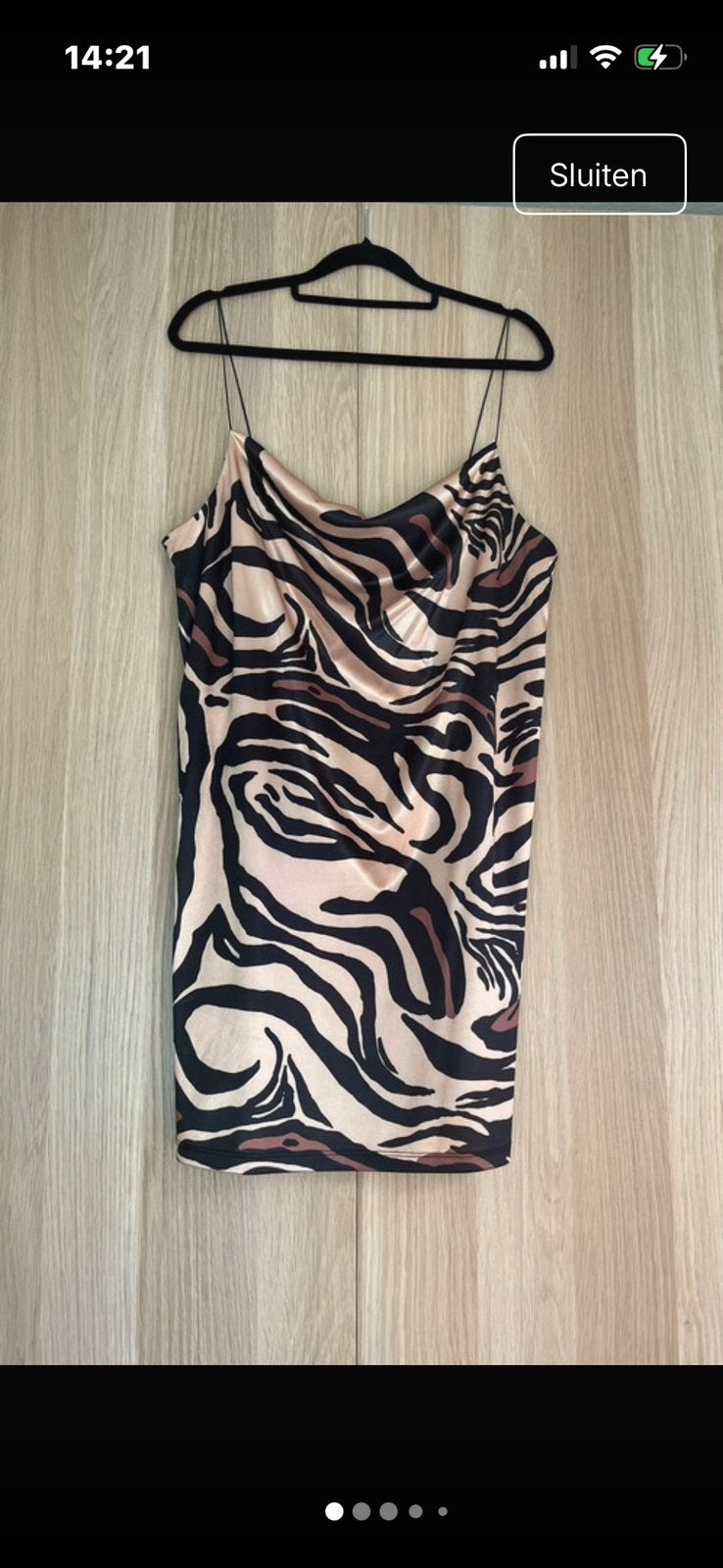 Zara jurkje met animal print maat L, Kleding | Dames, Jurken, Maat 38/40 (M), Beige, Ophalen of Verzenden, Zo goed als nieuw
