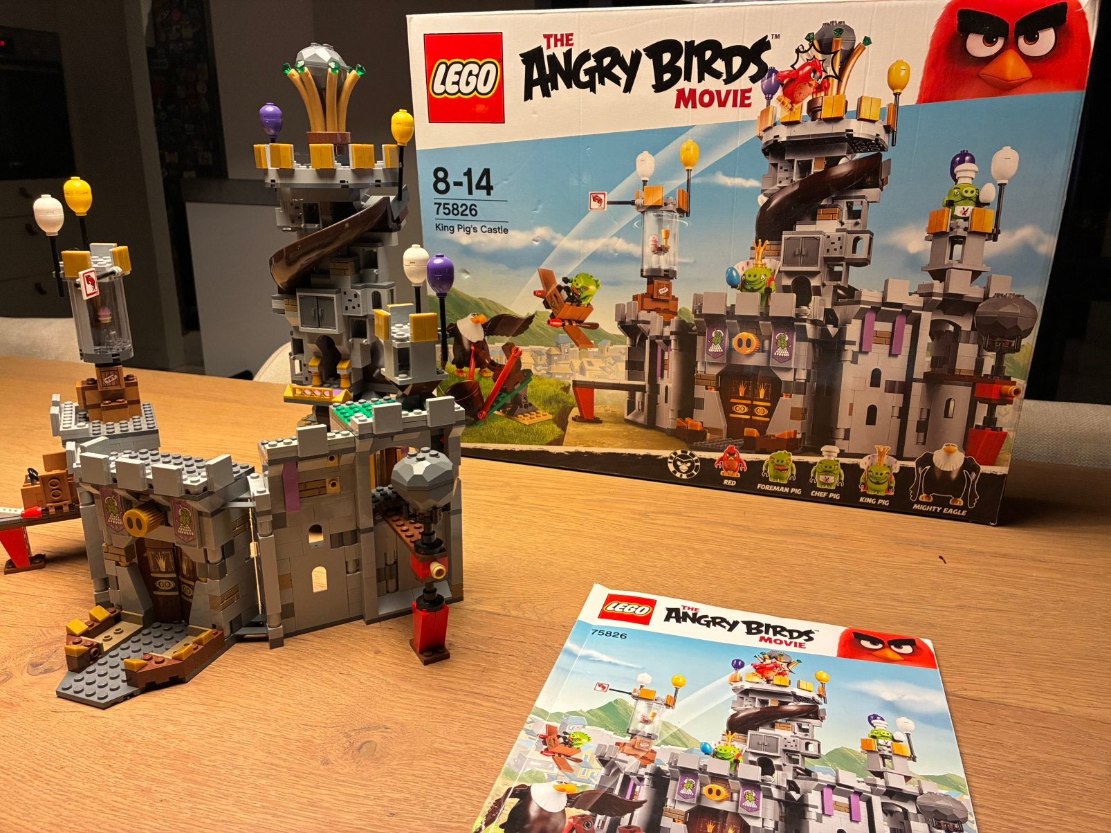 LEGO angry birds 75826 king pig’s castle, Kinderen en Baby's, Ophalen of Verzenden, Zo goed als nieuw