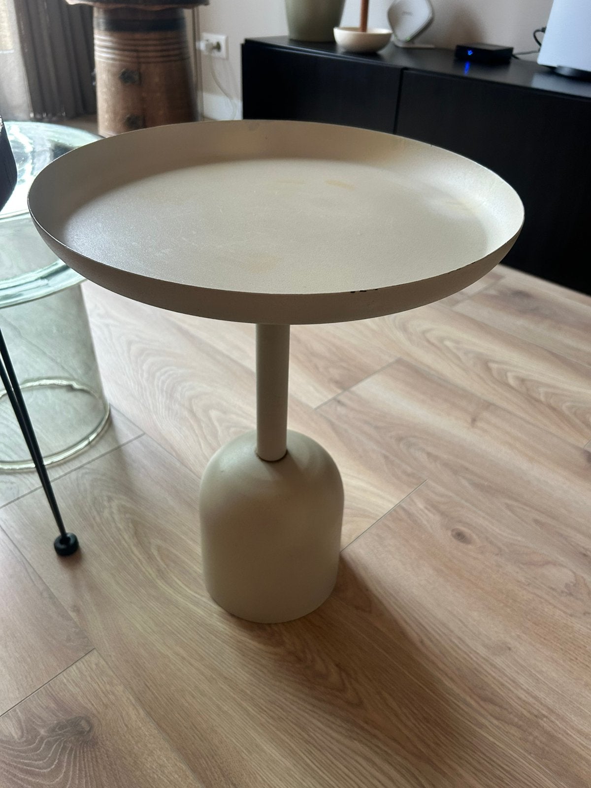 Loods 5 bijzettafel, Huis en Inrichting, Tafels | Bijzettafels, Ophalen, Minder dan 55 cm, Metaal of Aluminium, Rond
