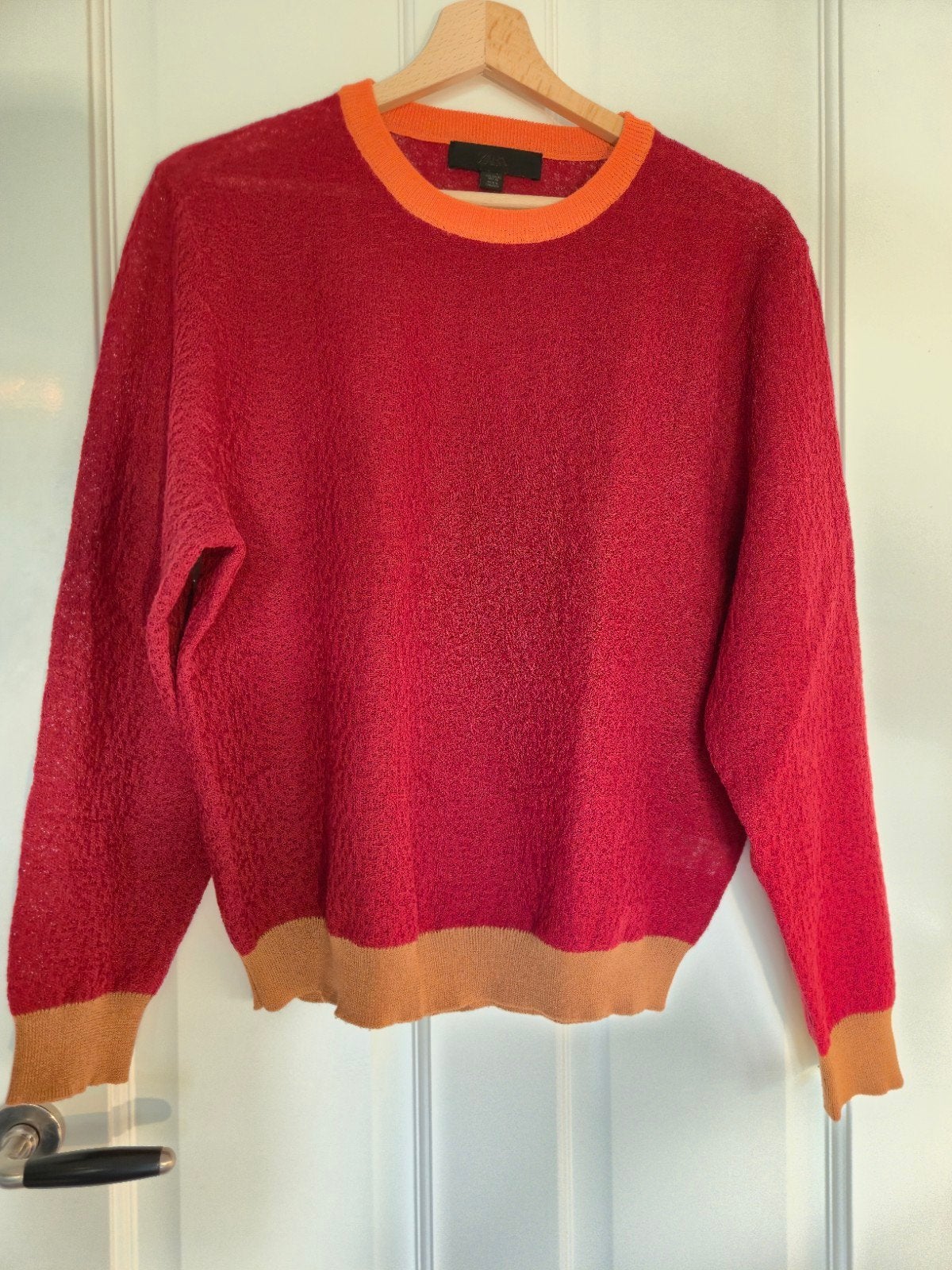 Zara trui rood/oranje XL / licht doorscheinend, Verzenden, Zara, Maat 46/48 (XL) of groter, Zo goed als nieuw