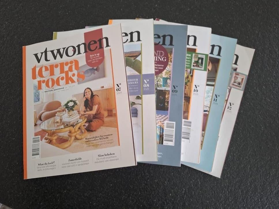 VT Wonen Tijdschriften 2025 - (6 stuks), Boeken, Ophalen of Verzenden, Gelezen, Overige typen