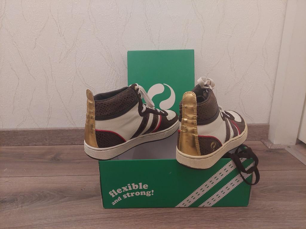 Vintage sportschoenen, Ophalen, Quick, Wit, Sneakers of Gympen