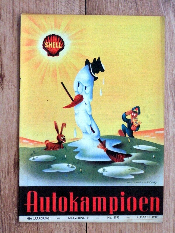 Joop Geesink voorplaat Autokampioen 1949 Quasi nieuwstaat, Eén stripboek, Ophalen of Verzenden, Zo goed als nieuw, Joop geesink