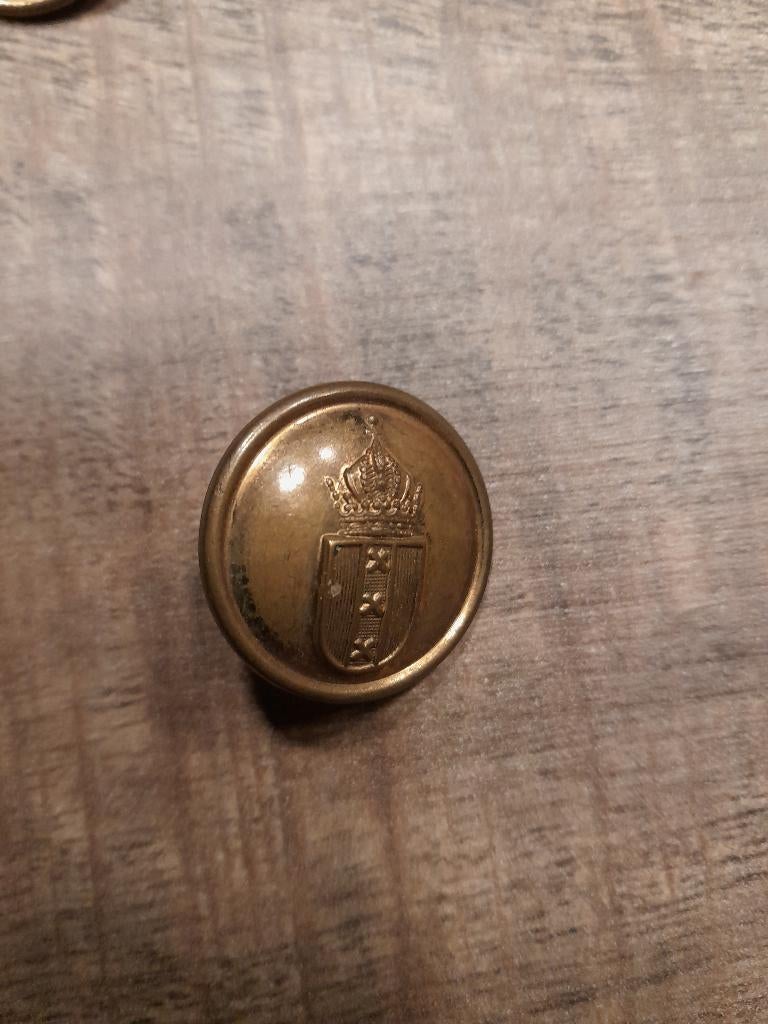 knopen met het wapen van Amsterdam, Ophalen of Verzenden, Gebruikt, Stad of Land