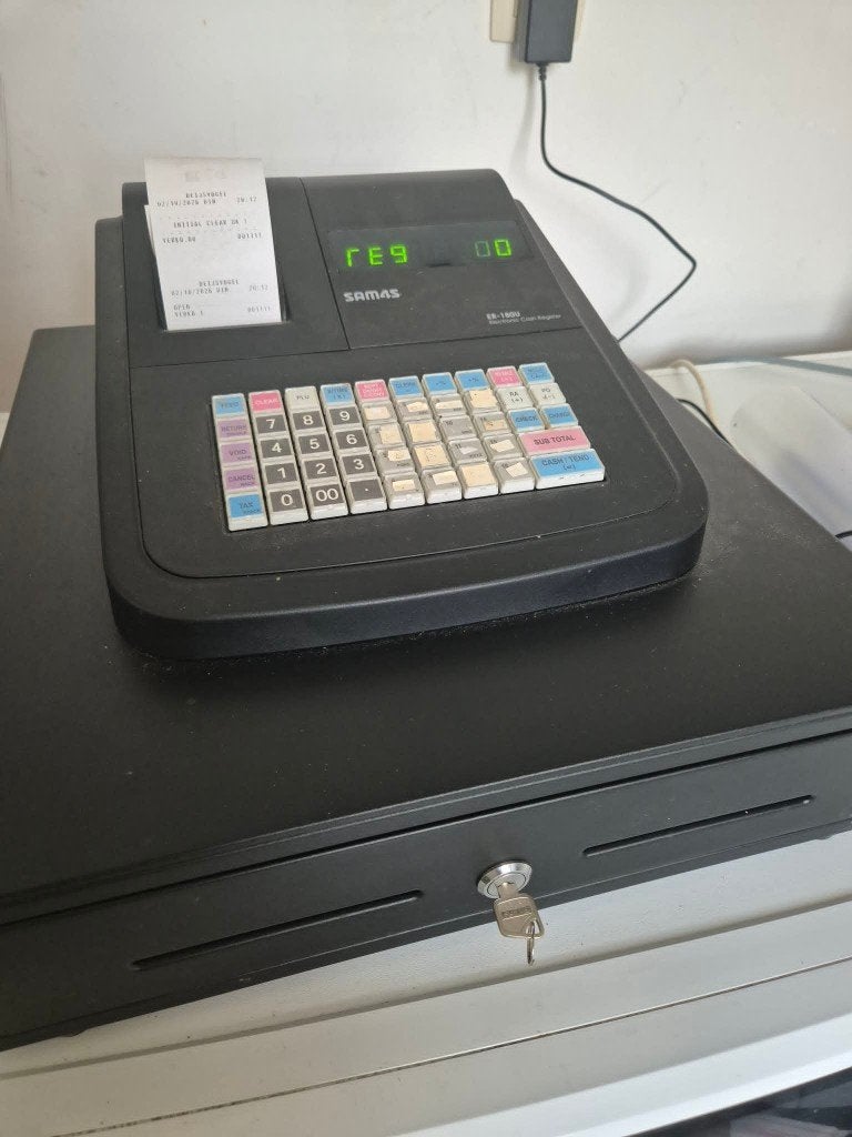 Kassa met grote geldlade, Ophalen, Computers en Rekenmachines
