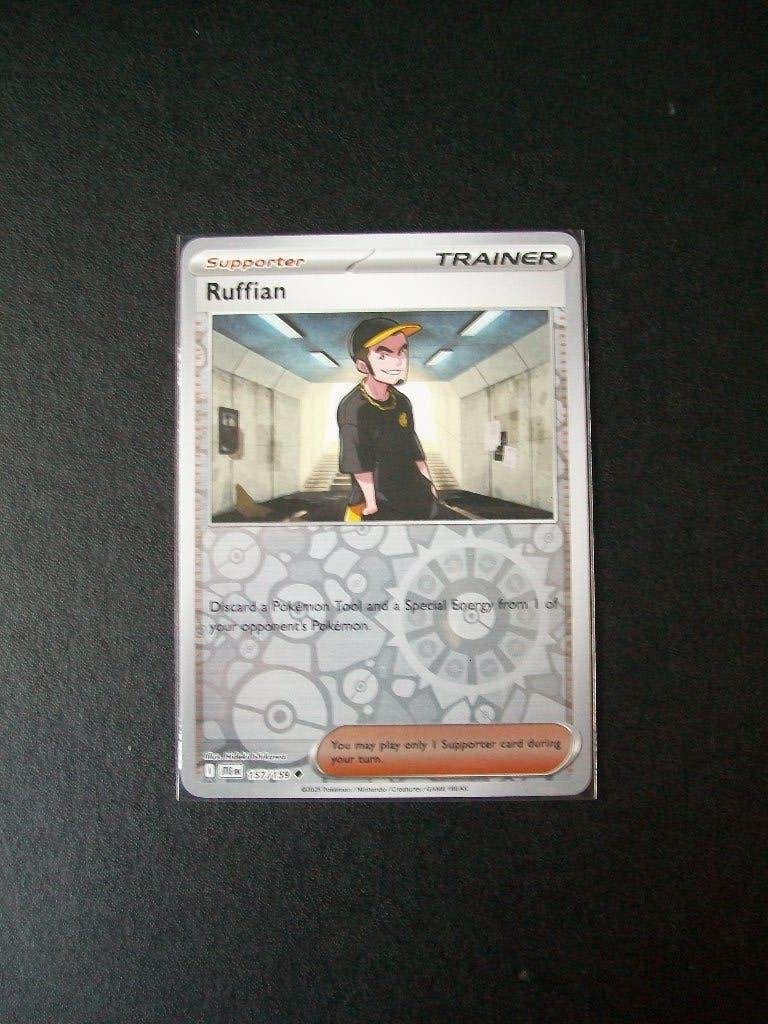 2635. Nieuwe Pokemon Kaart Holofoil Trainer RUFFIAN 157/159, Verzenden, Nieuw, Losse kaart, Foil