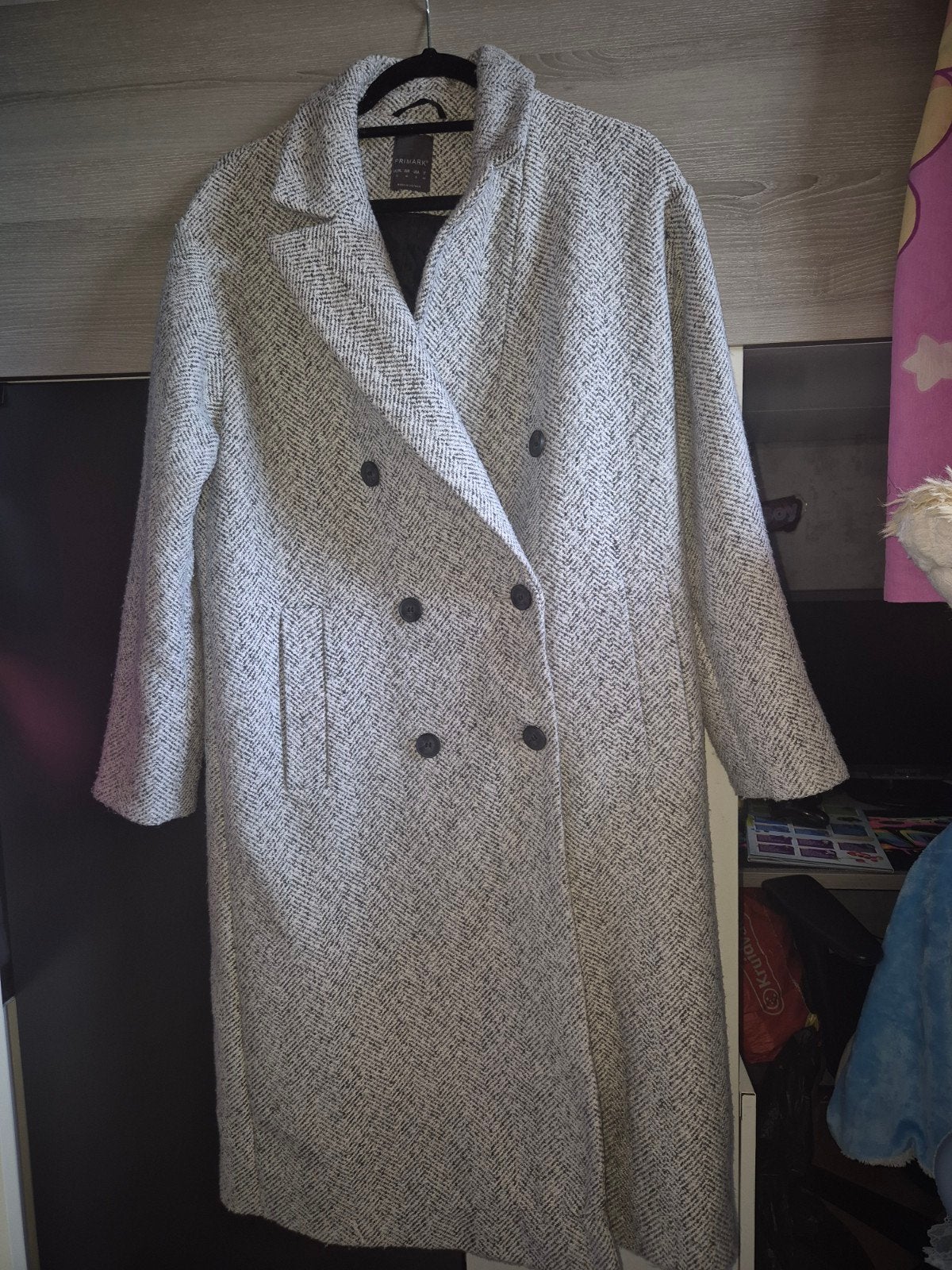 Mooie lange Primark jas | Maat 40, Kleding | Dames, Ophalen of Verzenden, Maat 38/40 (M), Grijs