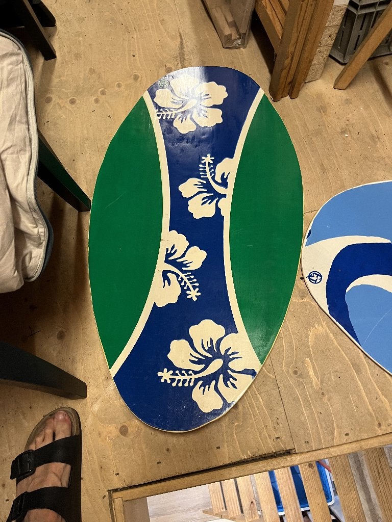 2 houten surfplanken met bloemenprint – ongebruikt, Watersport en Boten, Ophalen