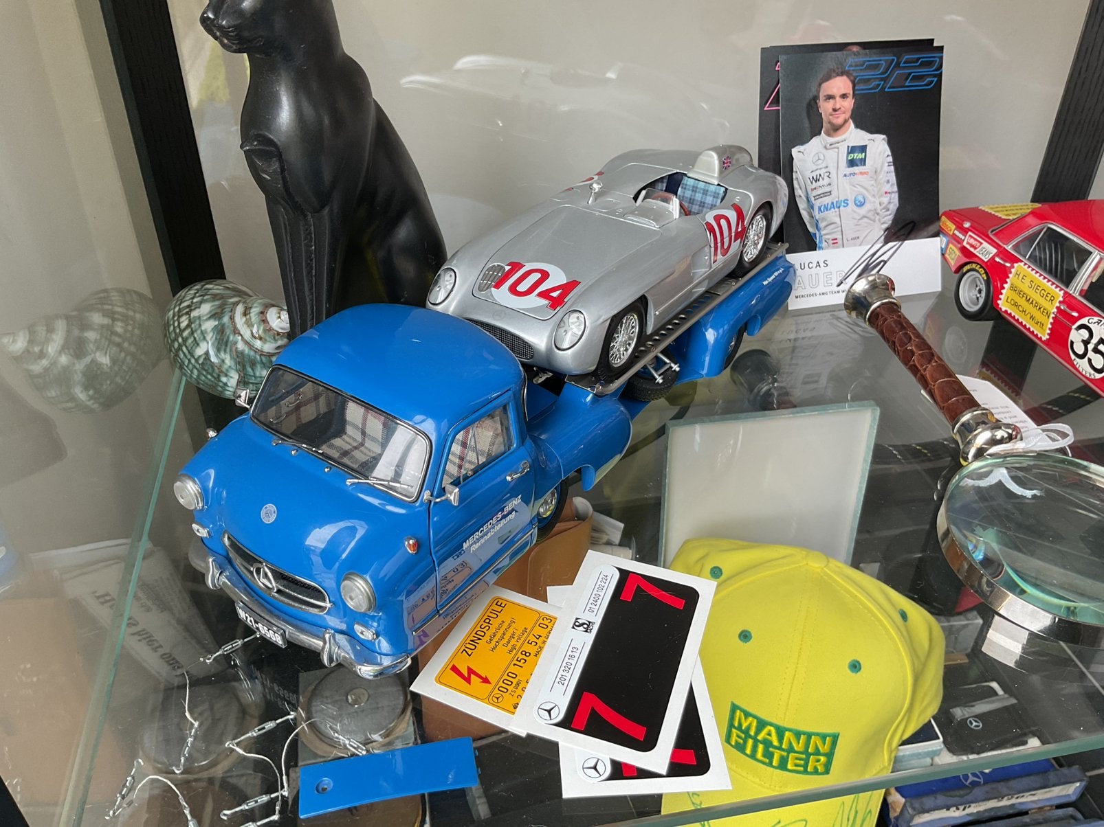 Cmc renntransporter mercedes 1:18, Ophalen of Verzenden, Zo goed als nieuw, Auto, Overige merken