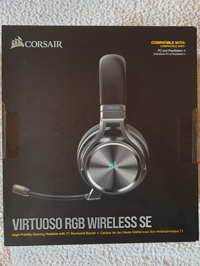 Corsair Virtuoso RGB Wireless SE, Computers en Software, Headsets, Ophalen, Mute-functie, Nieuw, Corsair